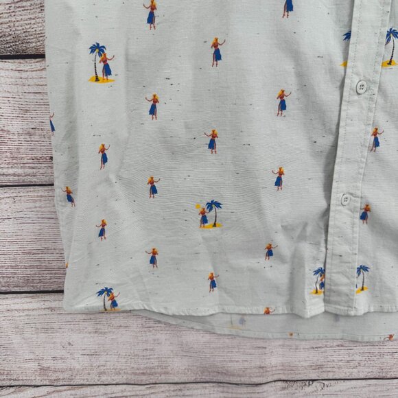 Rip Curl Hula Girl Breach Button Down Shirt Men's Size XXL Mint/Light Green NEW - Picture 5 of 12